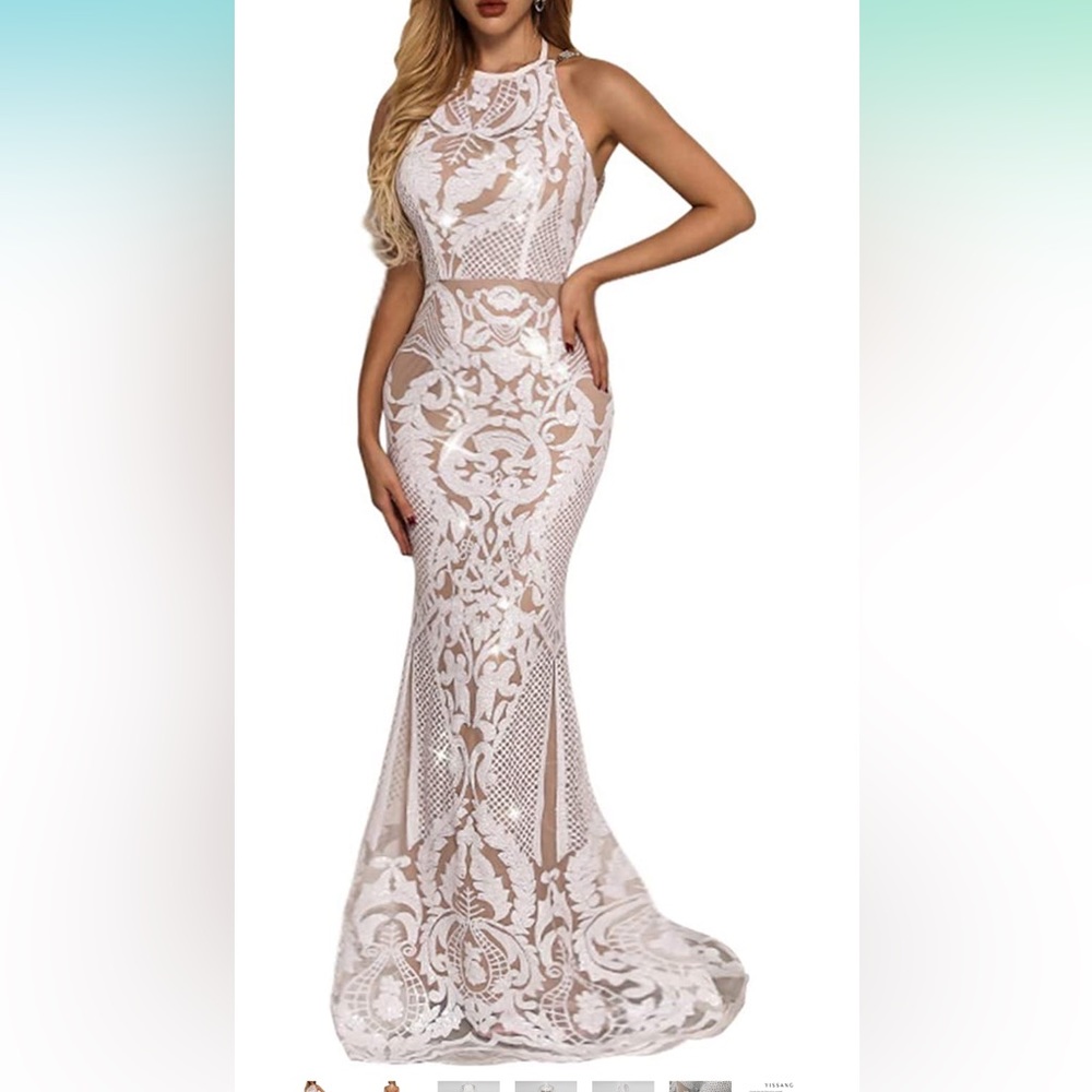 New halter style wedding dress